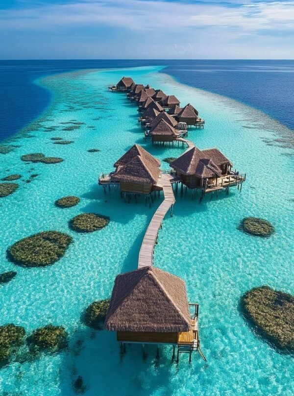 Overwater Bungalows in the Maldives